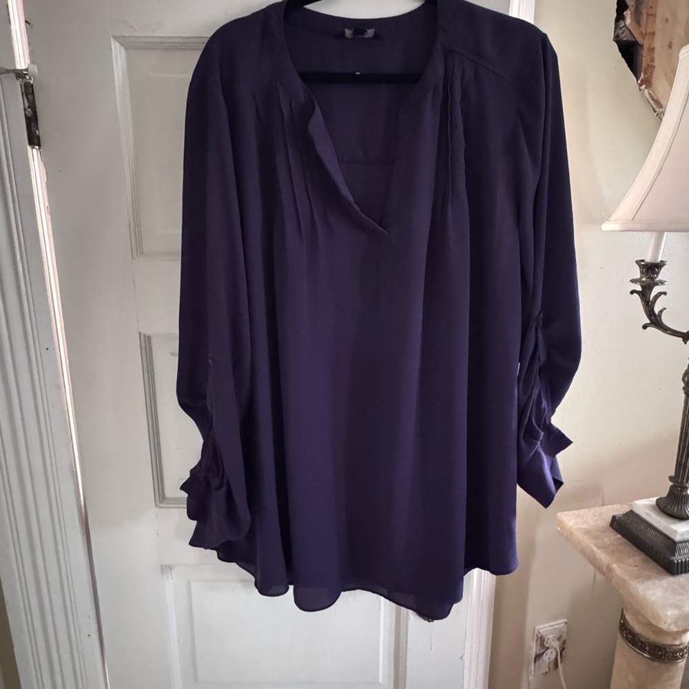 Simply Vera Vera Wang Deep Purple Blouse